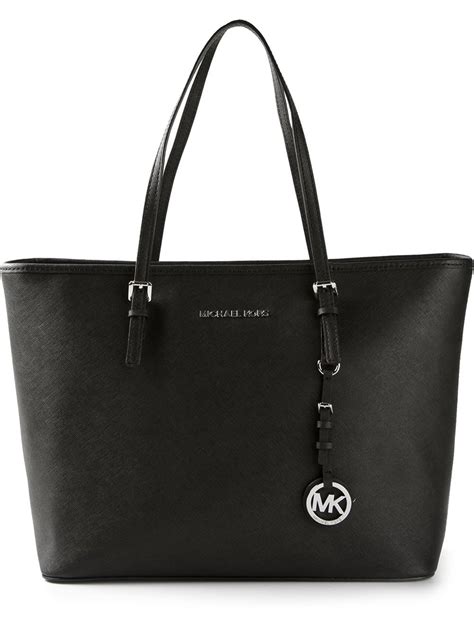 michael kors black tote|michael kors shopper tote.